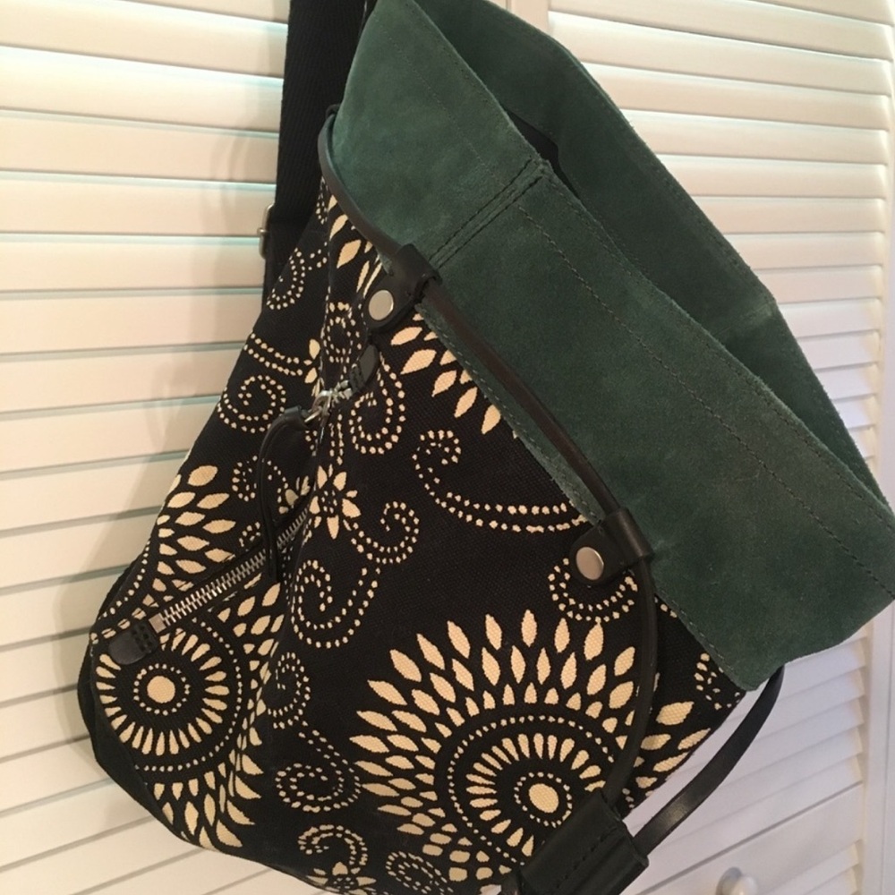 Lucky Brand Suede and Canvas Backpack